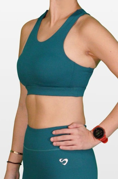 LUXE Mesh Back Sports Bra - Medium to High Support - SandActive