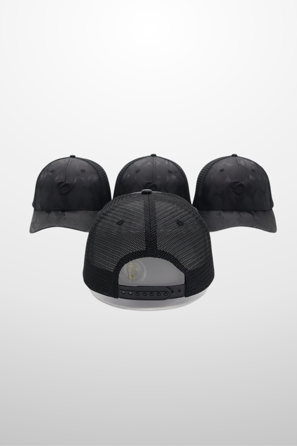 Black Camo Cap - Stylish & Breathable Trucker Hat - SandActive