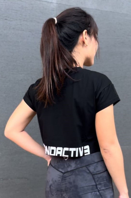 Women's Black Tee - Women's Crop Tee Black - SandActive