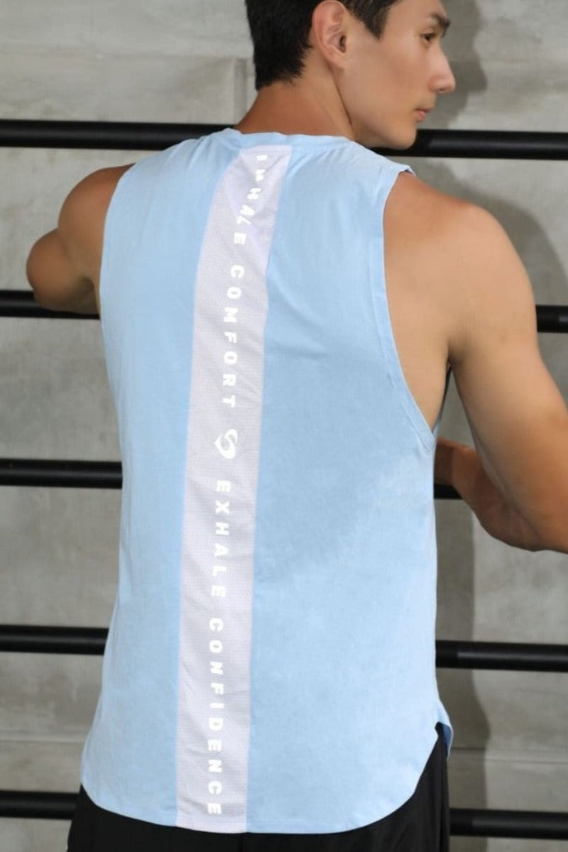 Men's Tank Top with Mesh Panel - Stylish Gym Wear - SandActive