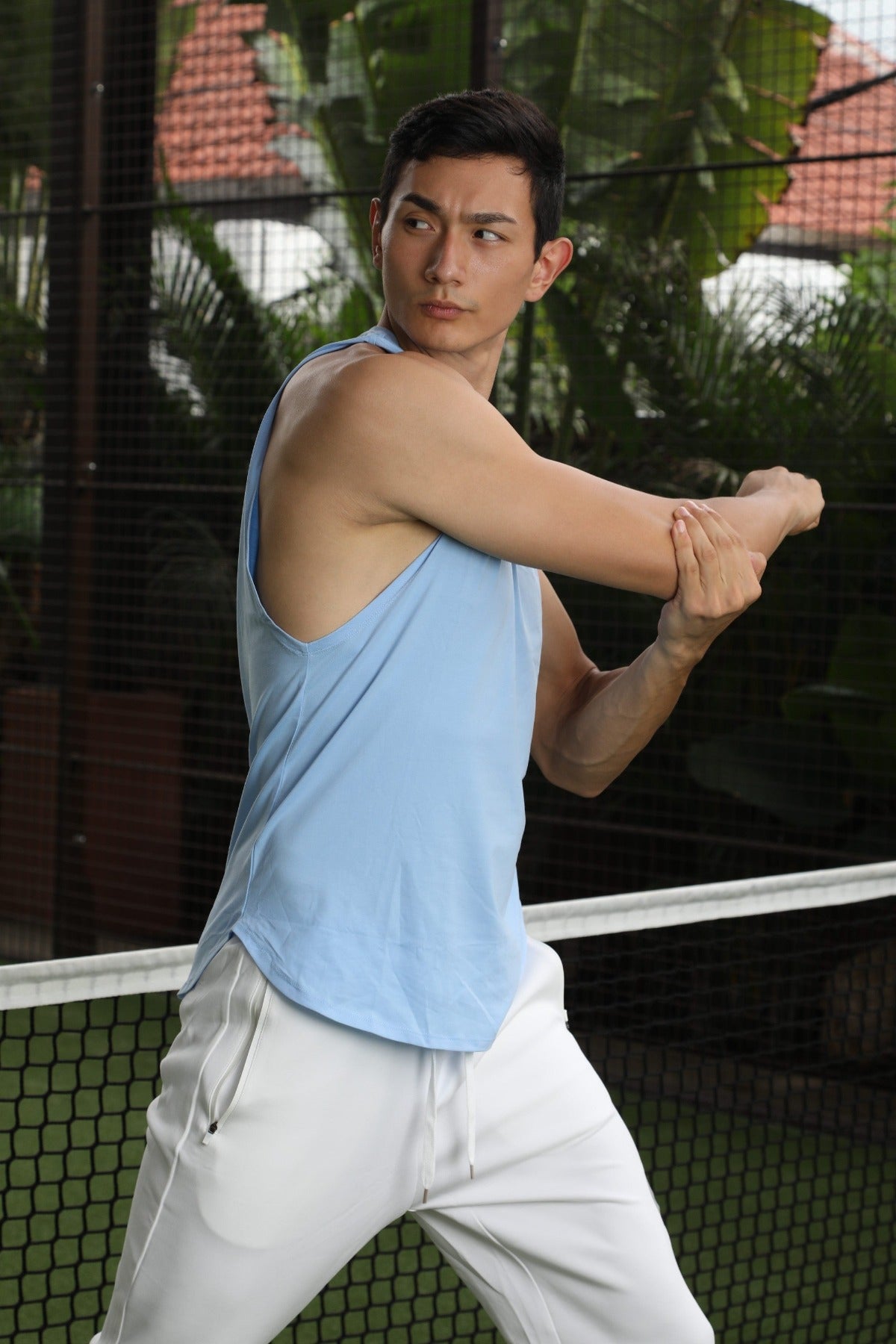 Men's Tank Top with Mesh Panel - Stylish Gym Wear - SandActive