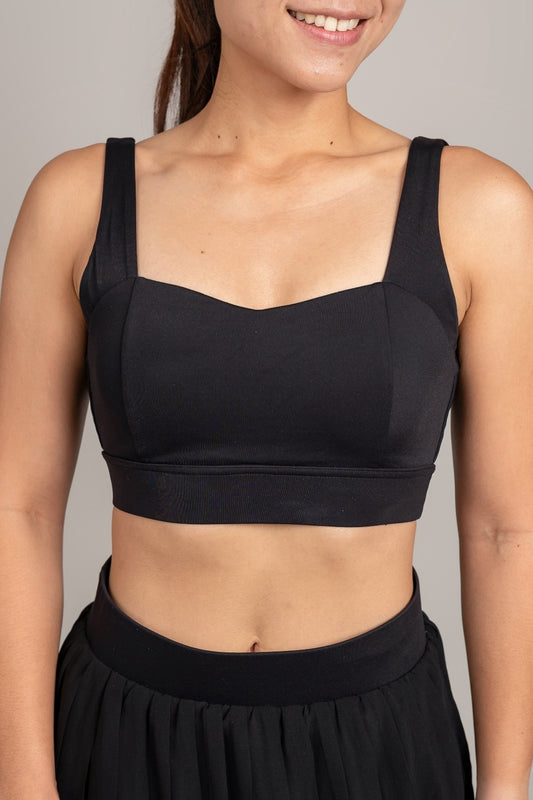 Luxe U-Back Sports Bra Black – Comfortable & Stylish - SandActive