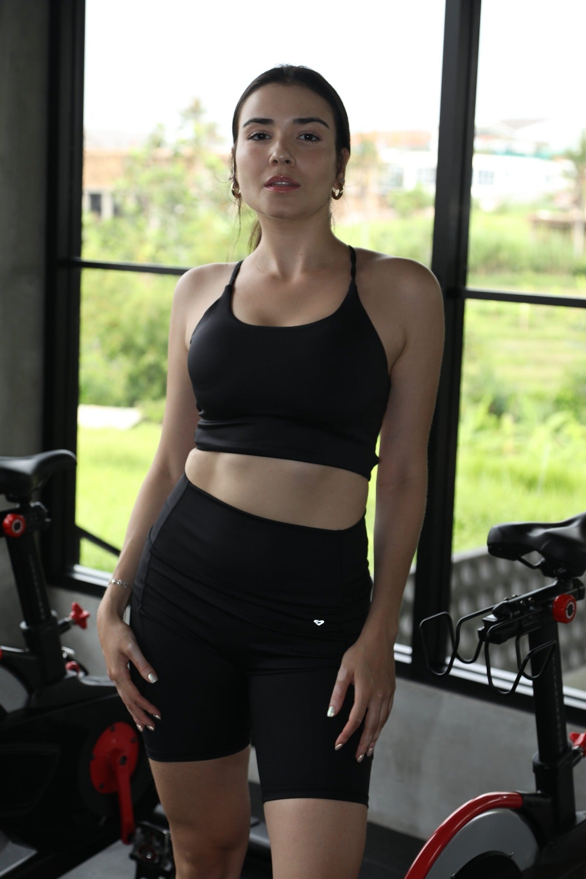 Luxe Pocket Shorts - 7" Ultra-High Waist Activewear - SandActive