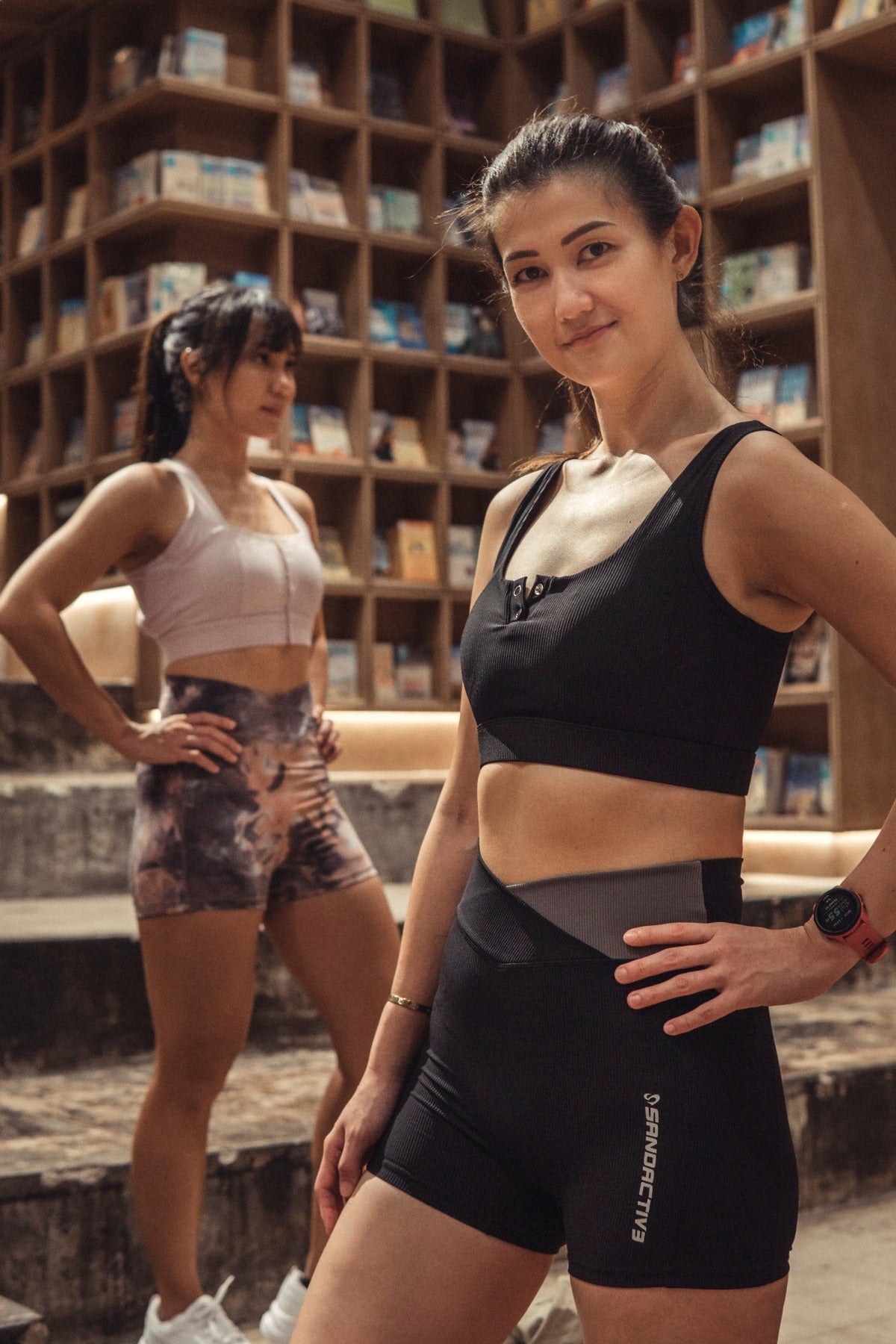 High-Waisted Rib Shorts with Pockets – Flattering Fit - SandActive