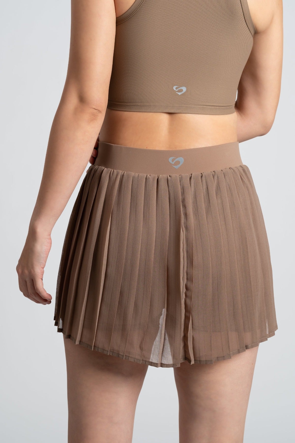 Tennis Skort Mocha - Comfortable Activewear - SandActive