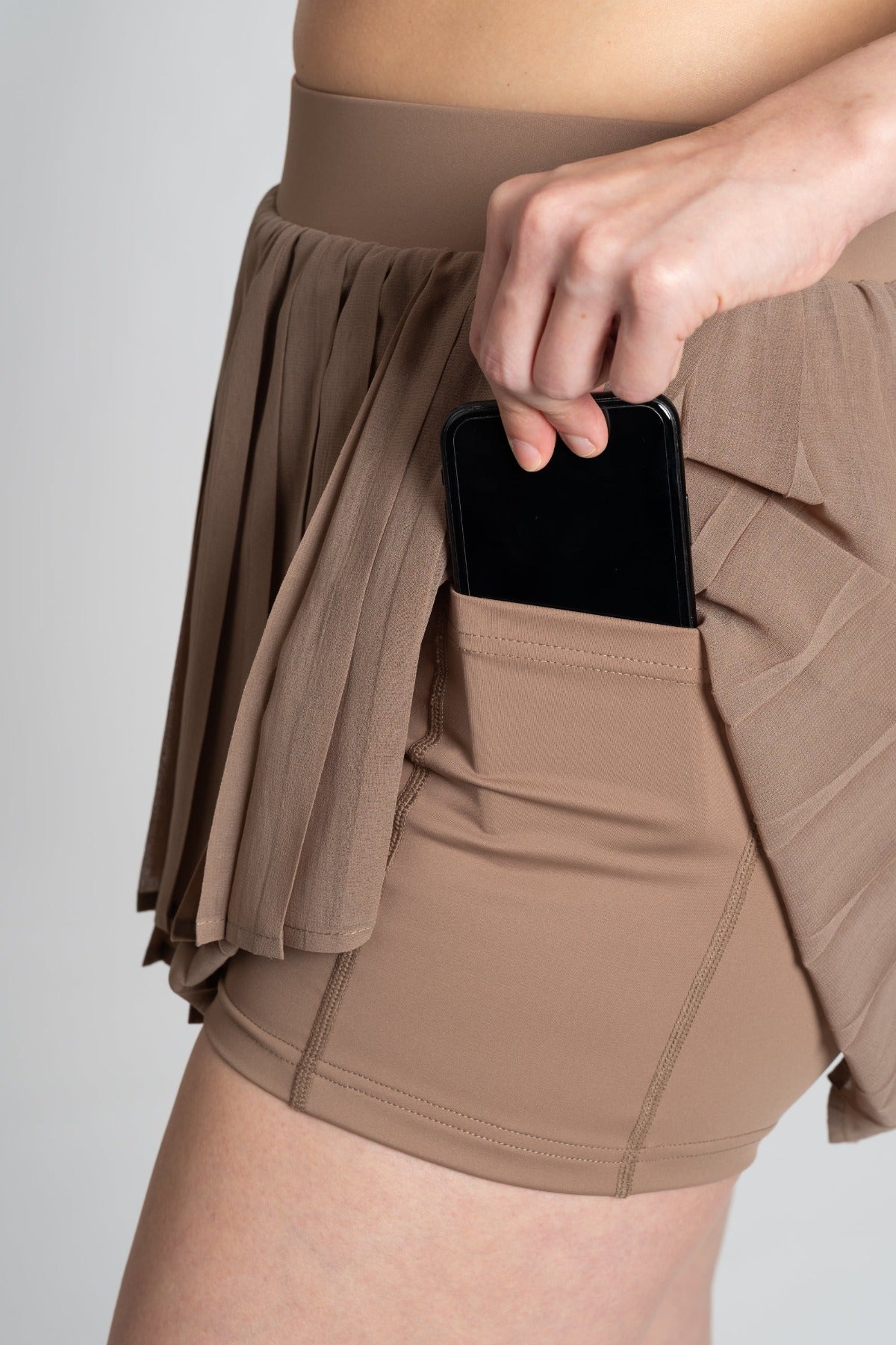 Tennis Skort Mocha - Comfortable Activewear - SandActive