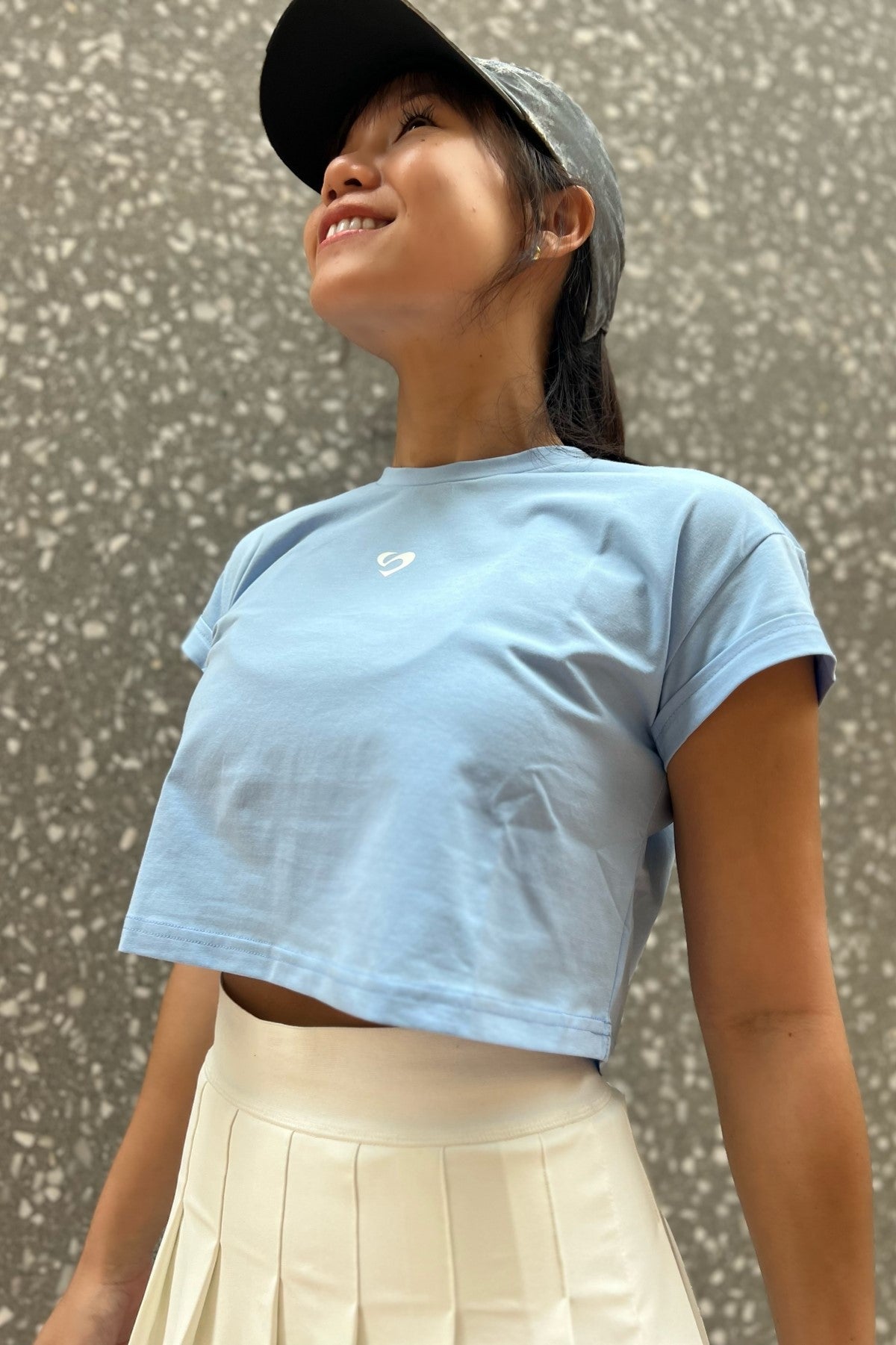 Women's Crop Tee Baby Blue