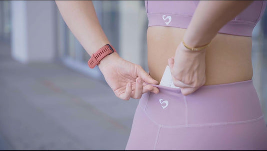 LUXE Anti-slip Leggings - Ash Pink - Back Pocket - SandActive