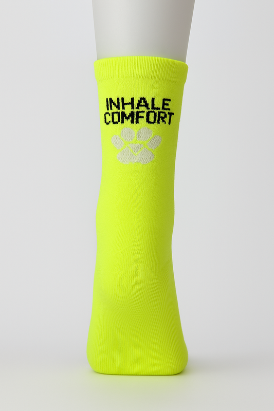 Neon Yellow Running Socks