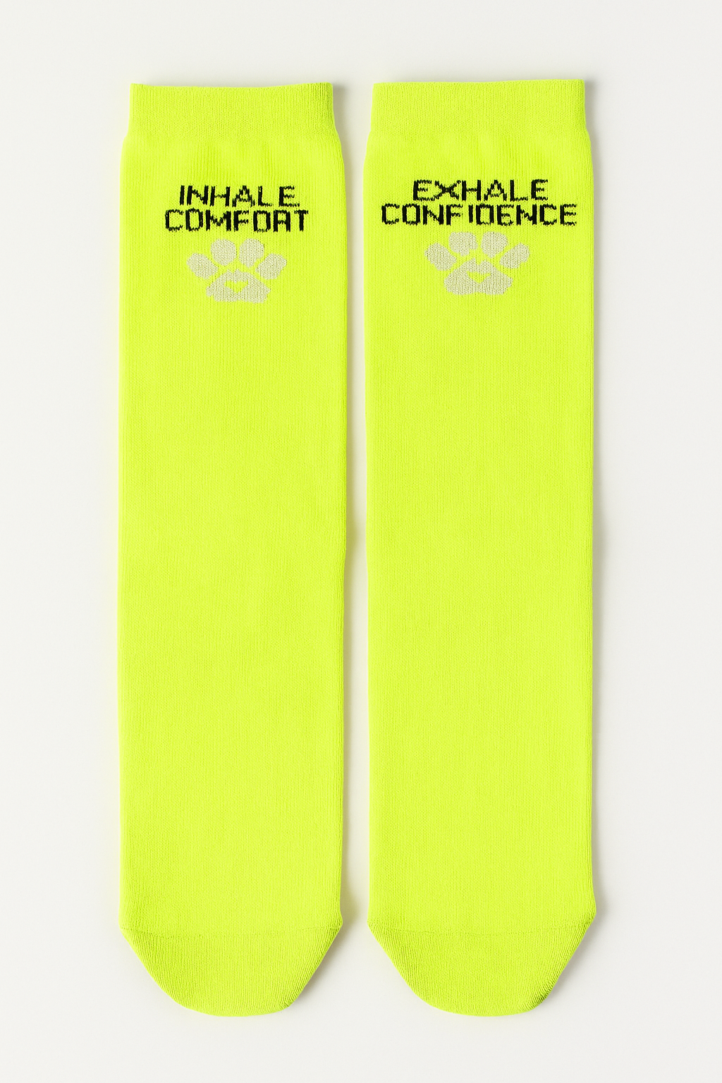 Neon Yellow Running Socks
