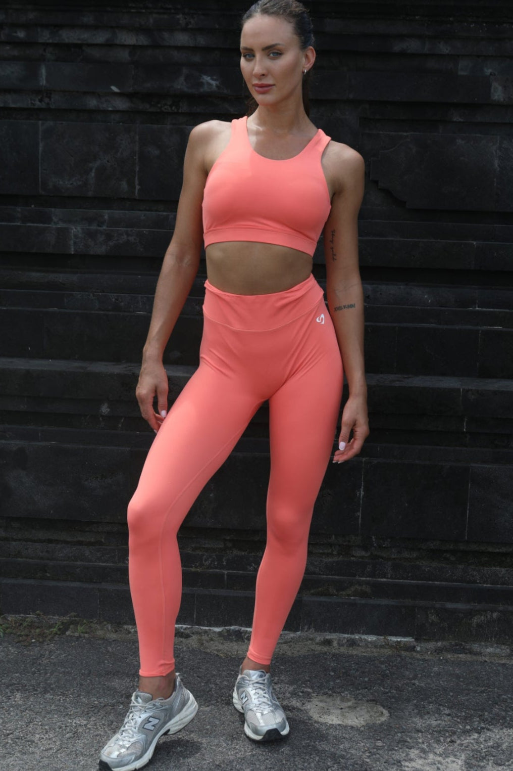Luxe Anti-Slip Leggings with Back Pocket Orange - SandActive