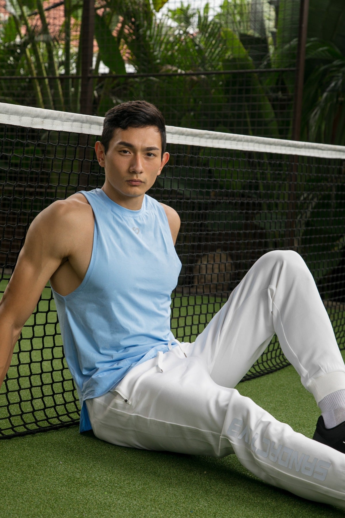 Men's Tank Top with Mesh Panel - Stylish Gym Wear - SandActive