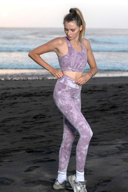 Luxe Anti-Slip Leggings - 2 Side Pockets - Cloud Pink - SandActive