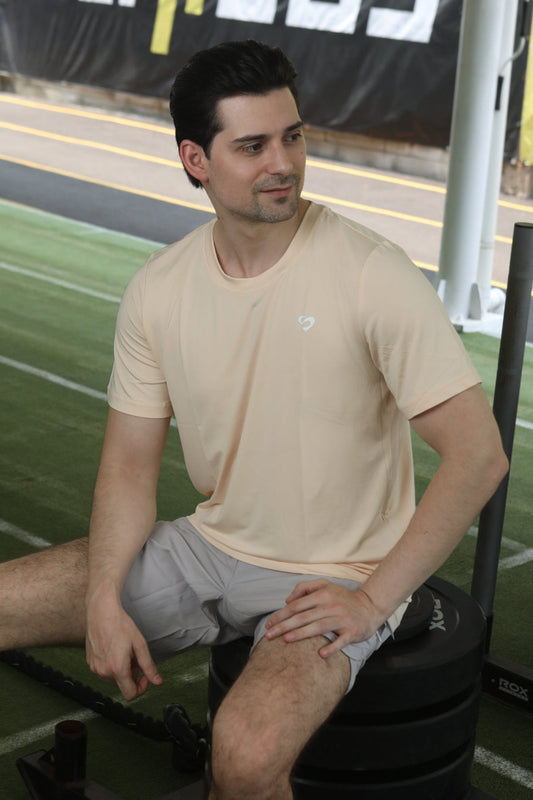 Men's Peach T-Shirt - Men's Everyday T-shirt Peach - SandActive