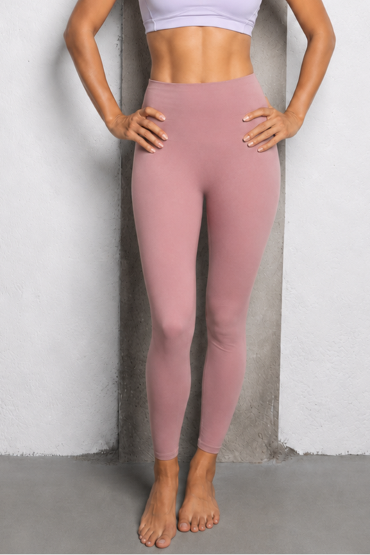 LUXE Anti-slip Leggings - Ash Pink - Back Pocket - SandActive
