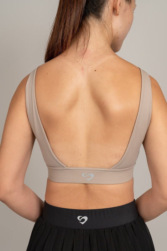 LUXE U-Back Sports Bra - Light Taupe - SandActive