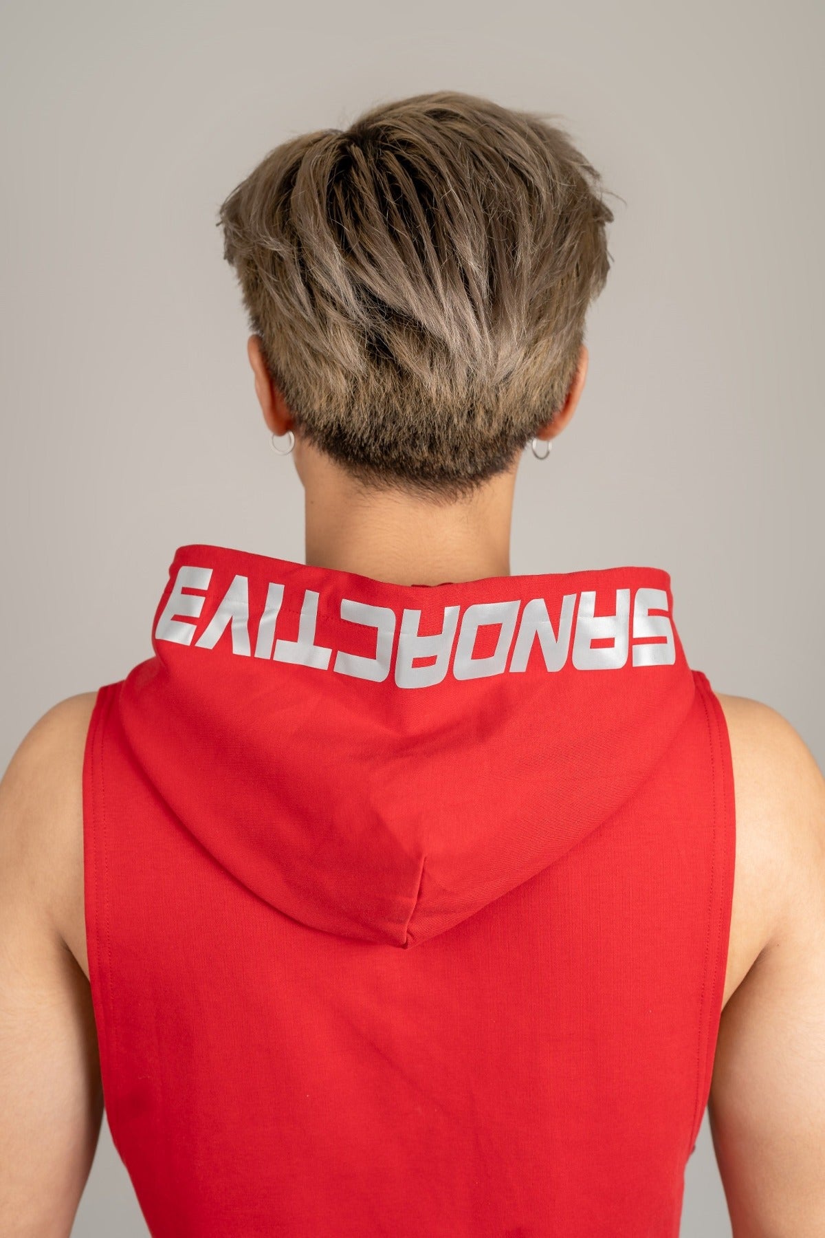 Unisex Sleeveless Hoodie Red - Sleeveless Hoodie - SandActive