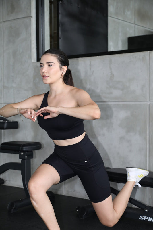 Ultra-High Waisted Black Shorts - Comfort & Style - SandActive