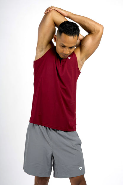 Men's Maroon Tank - Men's Everyday Tank Maroon - SandActive