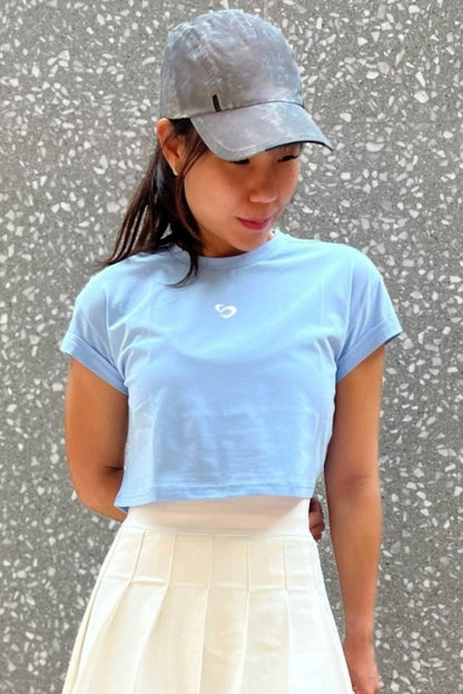 Women's Crop Tee Baby Blue