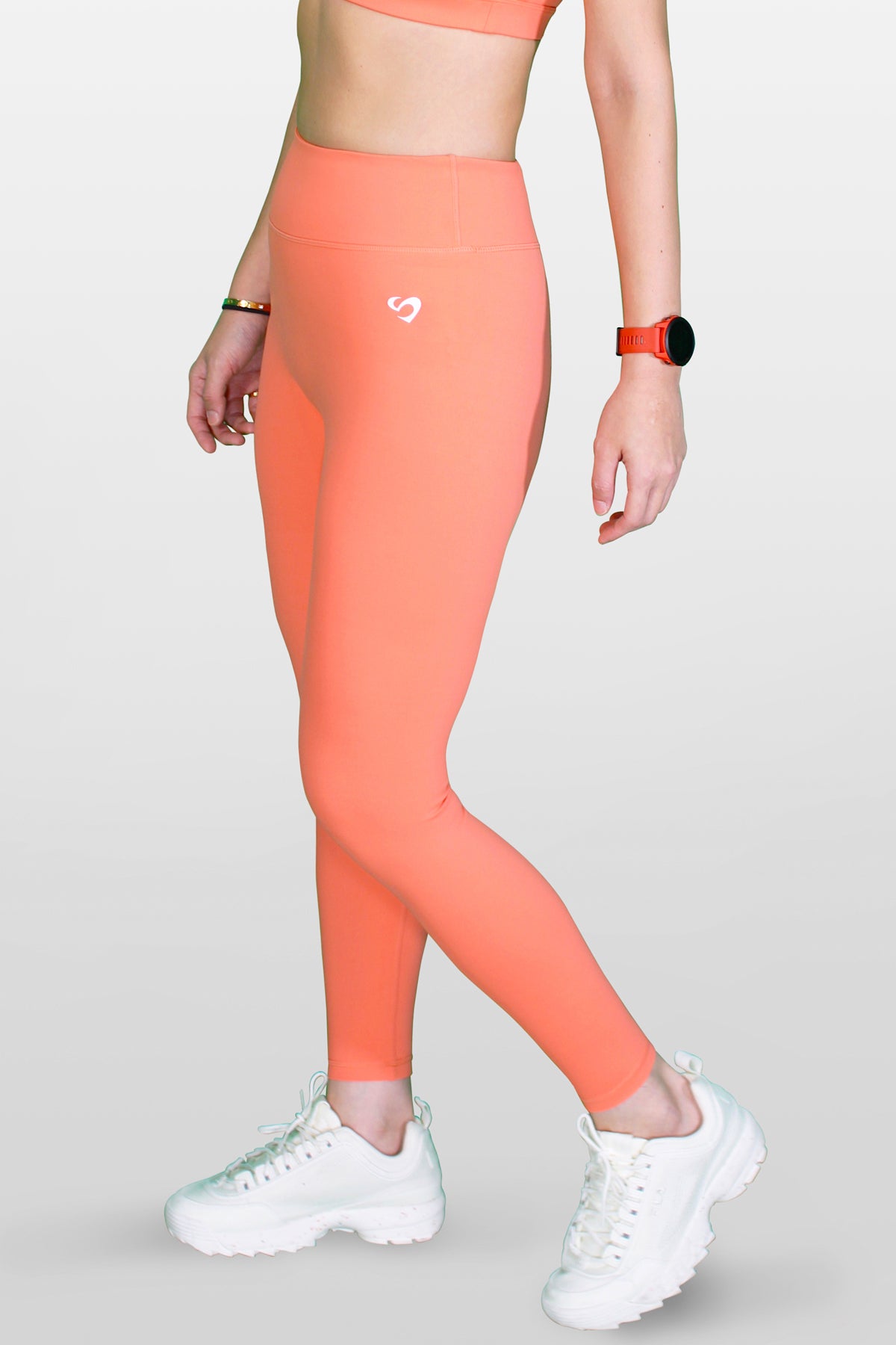 LUXE Anti-slip Leggings With Back Pocket Orange